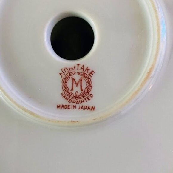 Noritake Hand-Painted Floral & Gold Trim Porcelain Dish With Handle - Picture 6 of 6